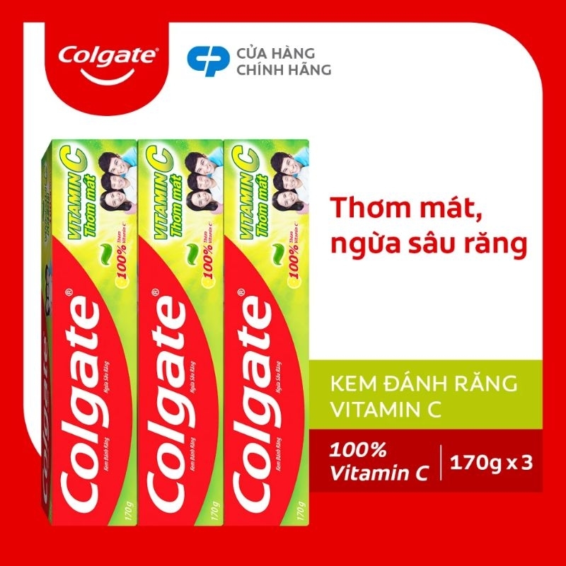 kem đánh răng Colgate c ( 3 cây x170g)