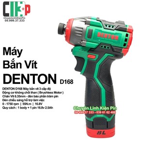 Combo thân máy bắn vít denton 16.8v kèm pin denton 4s 16.8v-2.5ah