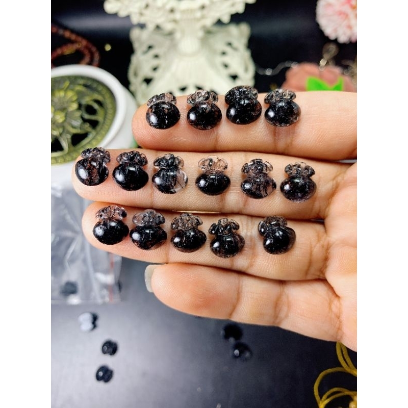 Q1290 Charm túi tiền TA Tóc Đen, mệnh Thuỷ và Mộc - Phong Thuỷ TUDO