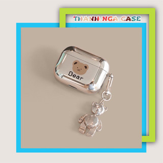 Case Airpod 1/2/pro Trơn Hình Gấu (kèm phụ kiện gấu)