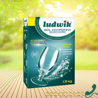 Muối rửa bát Ludwik Ba Lan sử dụng cho máy rửa chén bát - Hộp 1.5kg