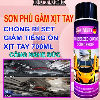 Sơn phủ gầm ô tô - sơn phủ gầm - xịt phủ gầm xịt tay, chống ồn, chống rỉ sét, tăng độ bền cho xe - carty 700ml - dutumi
