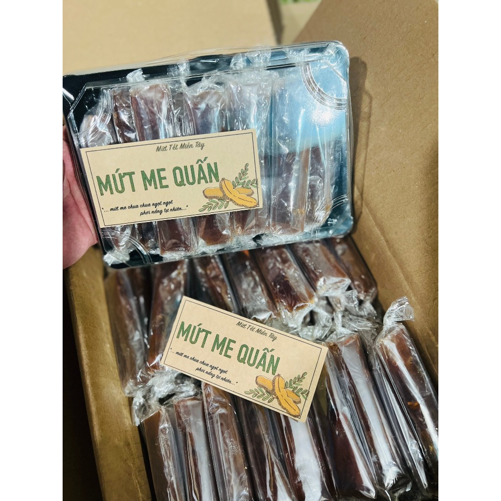 Mứt me quấn nguyên trái hộp 500g - Mứt tết 2024