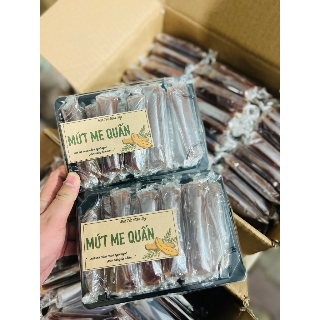 Mứt me quấn nguyên trái hộp 500g - Mứt tết 2024