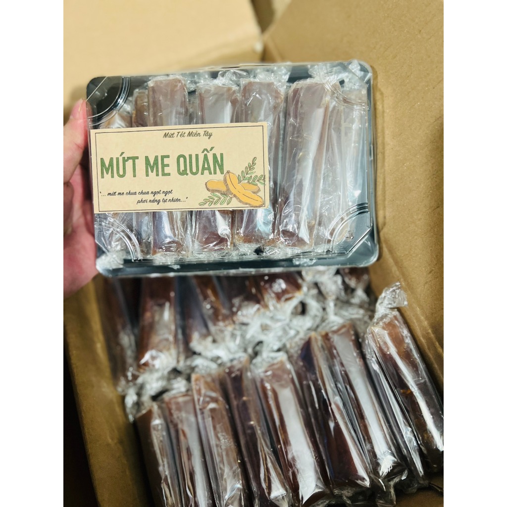 Mứt me quấn nguyên trái hộp 500g - Mứt tết 2024