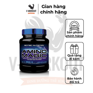 Thực phẩm bổ sung axit amin | amino magic 500g apple - bảo vệ, phục hồi và phát triển cơ tốt nhất | scitec nutrition