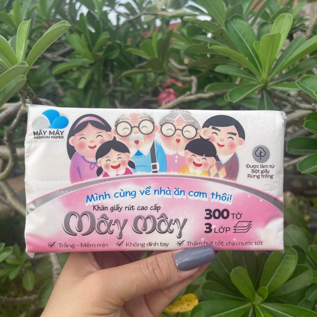Giấy Rút Mây Mây Thùng 27 Gói Nhỏ Gọn,Hàng Tặng Kèm Theo Đơn Khẩu Trang 5D Thịnh Phát.