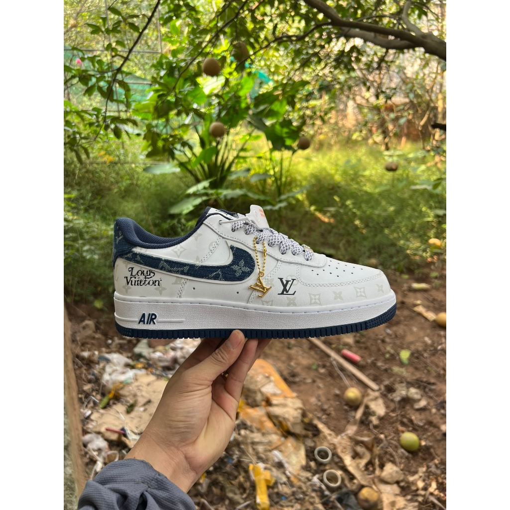 [TIEM GIAY 1909 ] Giày Thể Thao Nike_Air Force 1 Louis Vuitton White B