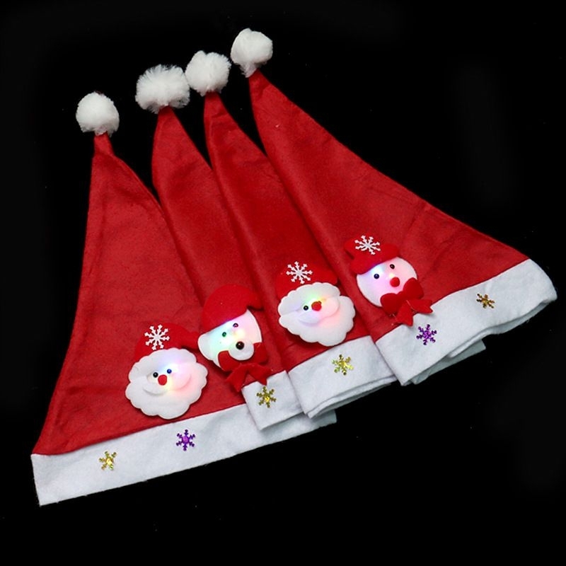 Mũ Nón Noel cho trẻ nhỏ và người lớn có đèn Led
