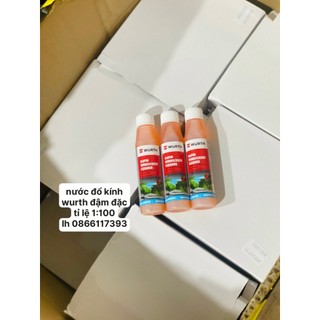 Combo 3 chai nước đổ kính ô tô Wurth loại đậm đặc chính hãng