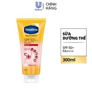 Serum chống nắng cơ thể Vaseline 50x bảo vệ da với SPF 50+ PA++++ giúp da