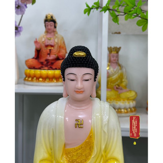 TƯỢNG PHẬT A DI ĐÀ 30cm y vàng ( bột đá thạch anh)