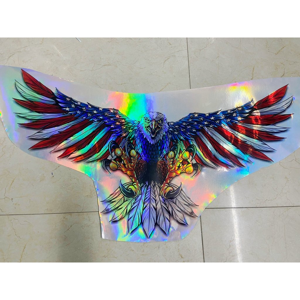 Tem 7 Màu đại bàng mỹ dán đầu xe tải, capo ô tô,kính sau ô tô , mặt nạ xe máy ( SL: 1 tem ).Tem trang trí