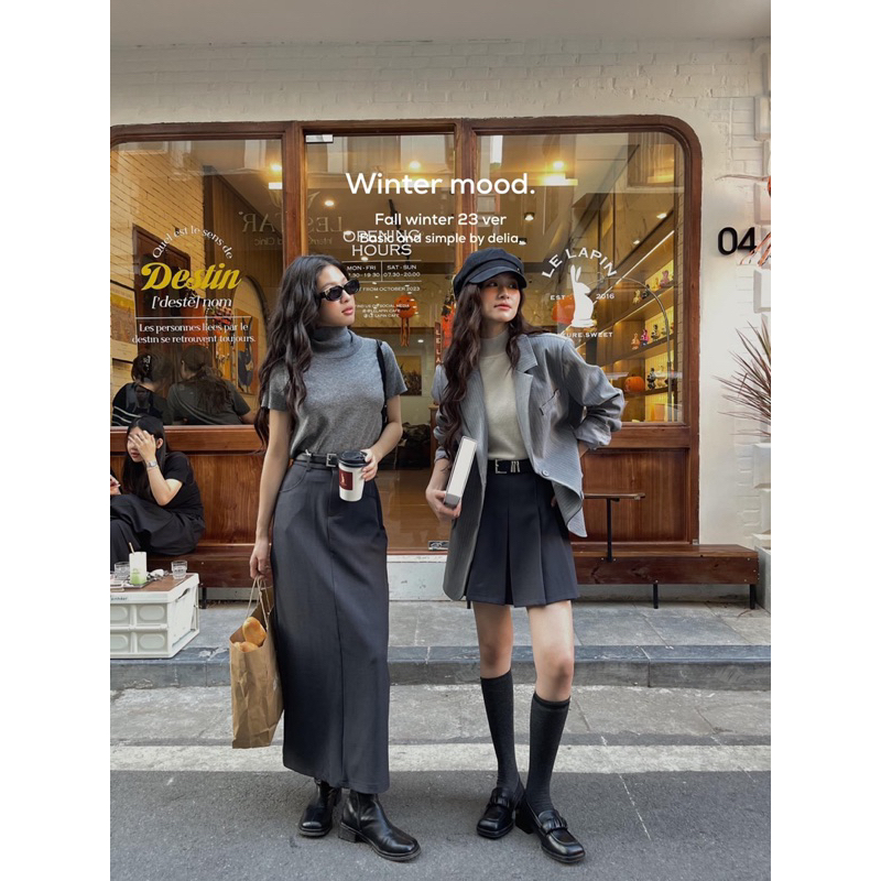 8862 CHÂN VÁY DÀI CÓ TÚI KÈM BELT