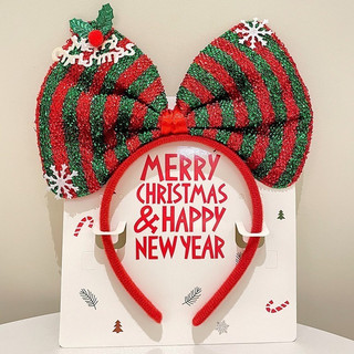 Cài noel hình tai chuột Mickey - hình nơ cho bé gái trang phục phụ kiện noel ngày lễ giáng sinh