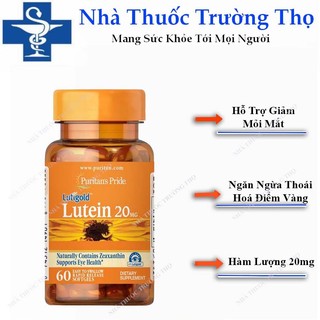 Viên bổ mắt lutigold lutein 20mg 60 - 120 viên puritans pride mỹ