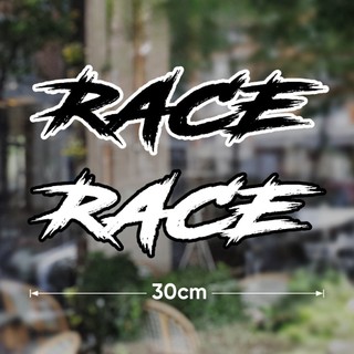 Tem dán xe máy race, chữ race, decal trang trí xe, sticker dán xe