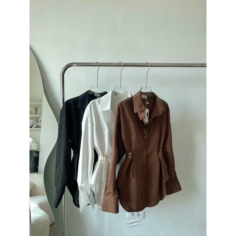 Áo sơmi peplum thắt eo bigsize_saigon (50-90kg)