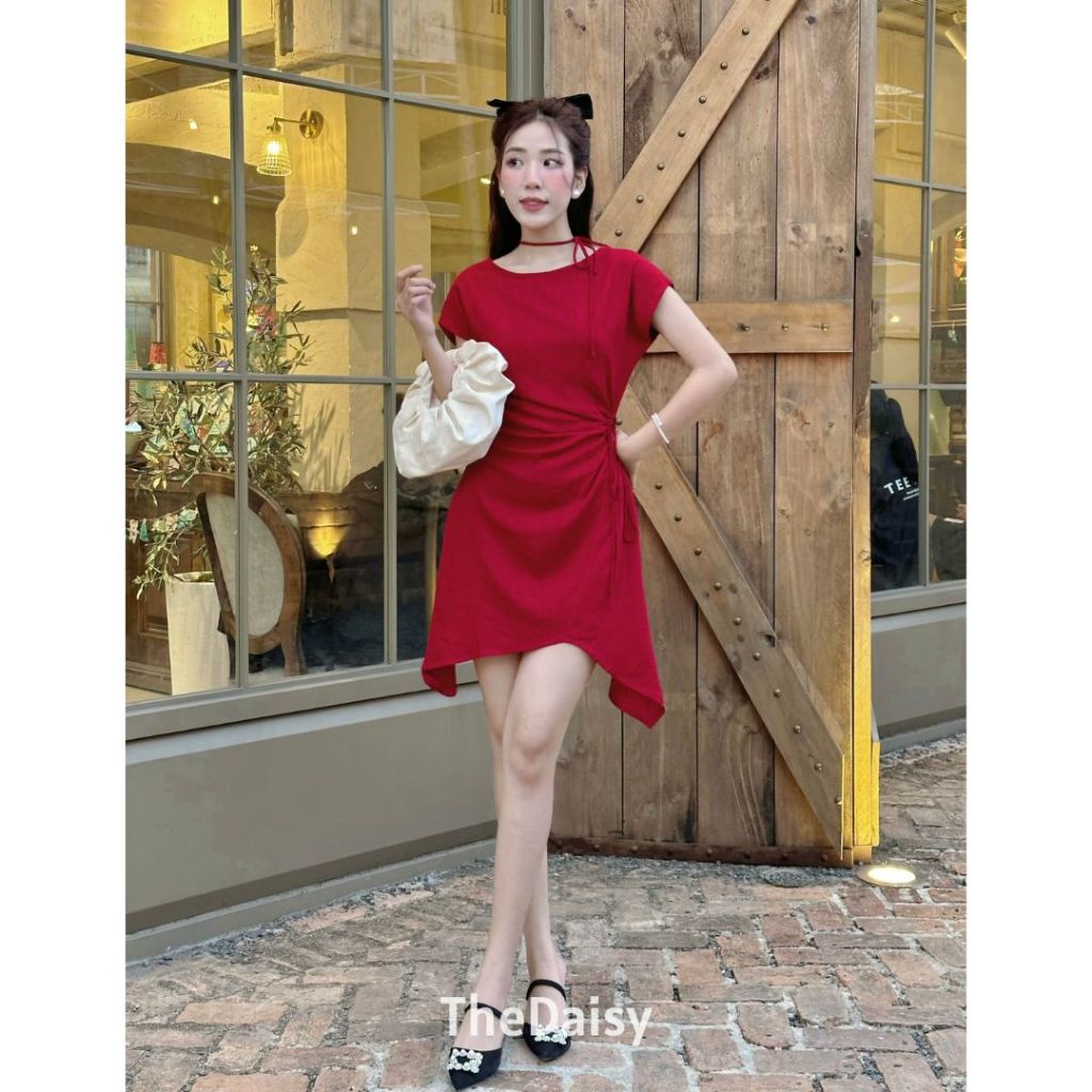 Đầm rút dây eo tà xéo  | Đầm ÉN - TheDaisy