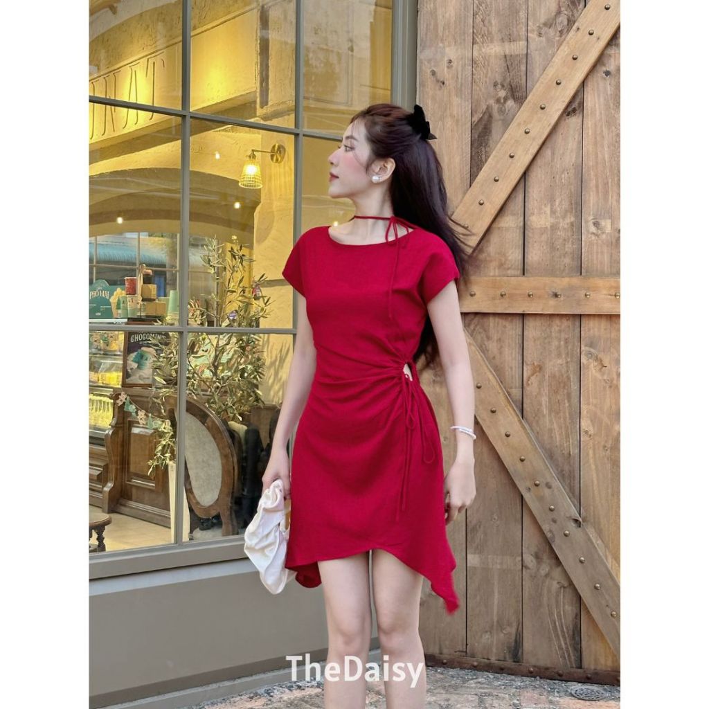 Đầm rút dây eo tà xéo  | Đầm ÉN - TheDaisy