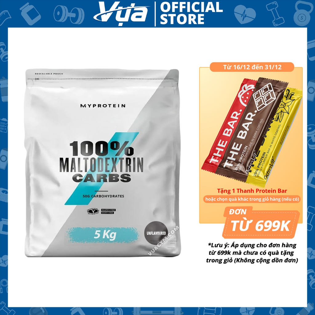 (Thanh Lý HSD 01/2024) Bột Myprotein - Maltodextrin Carbs (5KG) - Tăng Năng Lượng & Hỗ Trợ Tập Luyện Chính Hãng