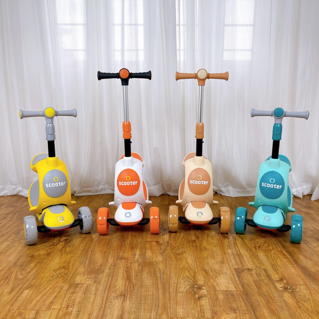 Xe Trượt Cho Bé, Xe Trượt Scooter 3 Bánh Phát Sáng Cho Bé 808, Xe Scooter Cho Bé