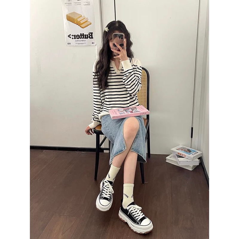 Giày vải thể thao đế dày 5cm hàng loại 1 order