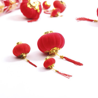 Set 30 đèn lồng đỏ mini bằng nhựa phong cách Trung Hoa trang trí Tết, decor nhà cửa, cây mai đào quất