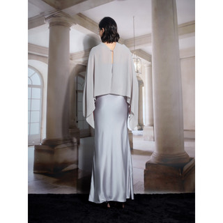 Váy 2 Dây lụa và Khăn choàng - Rose Dress