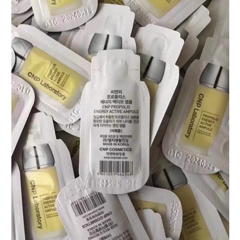 Set 5 gói Sample Tinh Chất Keo Ong Vang Phuc Hoi Da CNP Laboratory Propolis Energy Ampule