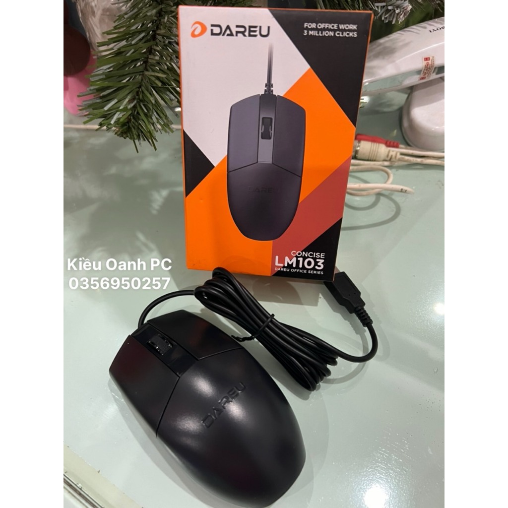 Chuột máy tính DAREU LM103 Black Chính Hãng