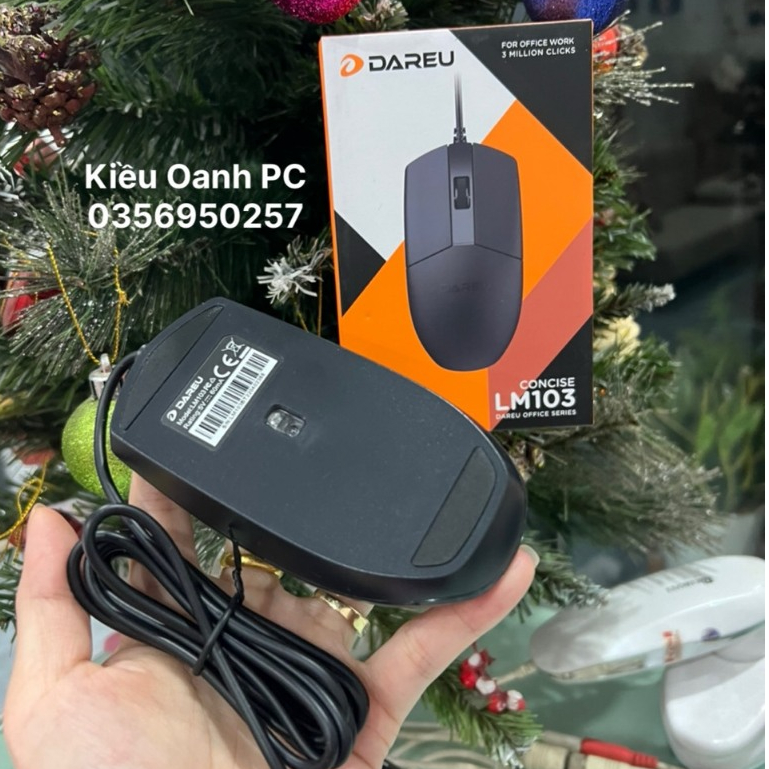 Chuột máy tính DAREU LM103 Black Chính Hãng