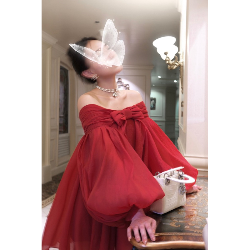 Đầm Babie Trễ Nơ Chouchou - Đỏ