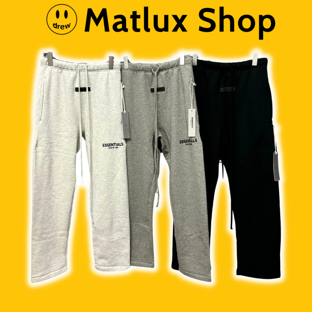   BEST QUALITY  Quần Fear Of God Essentials Relaxed Pants SS22 in nhung cao cấp Quần nỉ ống xuông dáng rộng thể thao 