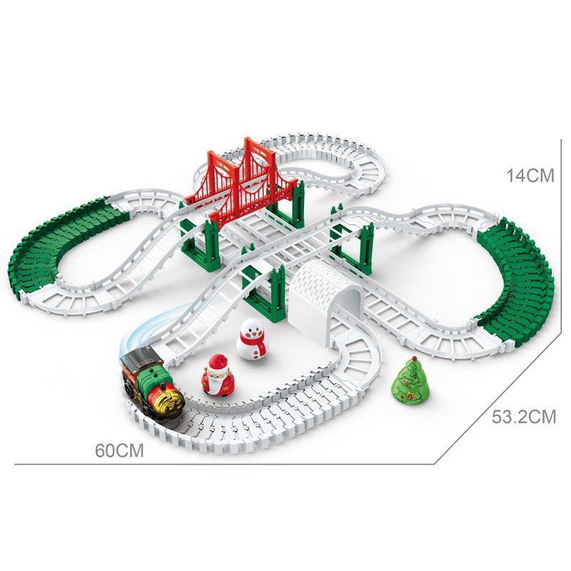 Đồ Chơi Xe Lửa Điện Chủ Đề Giáng Sinh Chạy Bằng Pin Cho Bé Trai Và Bé Gái - Quà Tặng Cho Bé - LittleRabbit