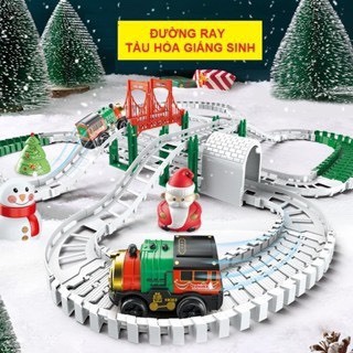 Đồ Chơi Xe Lửa Điện Chủ Đề Giáng Sinh Chạy Bằng Pin Cho Bé Trai Và Bé Gái - Quà Tặng Cho Bé - LittleRabbit