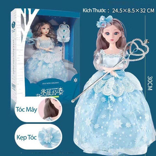  Đồ Chơi Búp Bê Công Chúa 30cm Khớp Tay Cử Động Kèm Hộp Đáng Yêu Cho Bé Gái - Quà Tặng Giáng Sinh