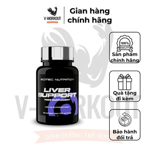 Thực phẩm bảo vệ gan | liver support 80 caps- hỗ trợ chức năng gan, tăng cường hoạt động của gan | scitec nutrition