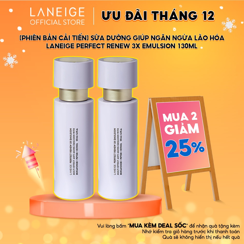 [NHẬP COSLNG623 -100K] Sữa dưỡng giúp ngăn ngừa lão hóa LANEIGE Perfect Renew 3X Emulsion 130ml