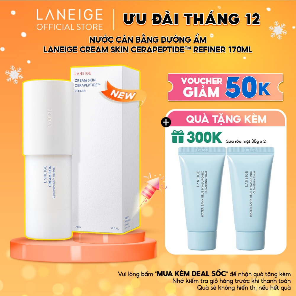 Nước Cân Bằng Dưỡng ẩm Laneige Cream Skin Cerapeptide™ Refiner 170ml
