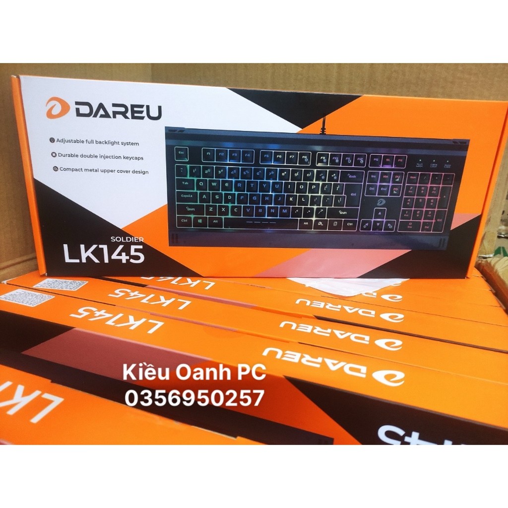 Bàn phím giả cơ DAREU LK145 LED 7 Mầu- Mai Hoàng PP