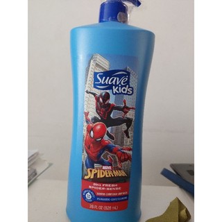 DẦU TẮM GỘI XÃ 3 TRONG 1 BÉ HÌNH NGƯỜI NHỆN Suave Kids Fresh Spider-Sense 3 in 1 828ML