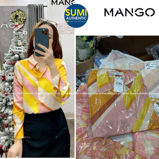 Áo sơ mi lụa Mango Auth giá sale
