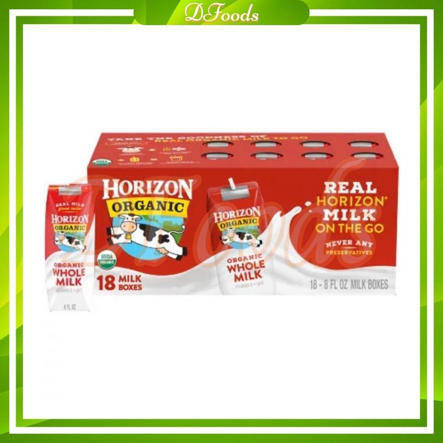 Sữa Tươi Dạng Nước Horizon Organic Whole Milk Nguyên Kem - Hộp 236ml