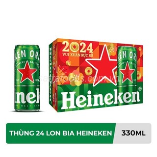 Bia Heniken Thùng 24 Lon- 330ml/1lon, hàng chính hãng - Chỉ Bán Tại TP.HCM