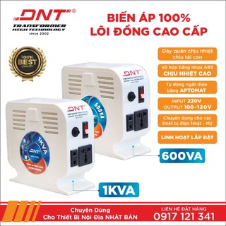 Biến áp dnt 1kva -220v ra 100v 120v dây đồng