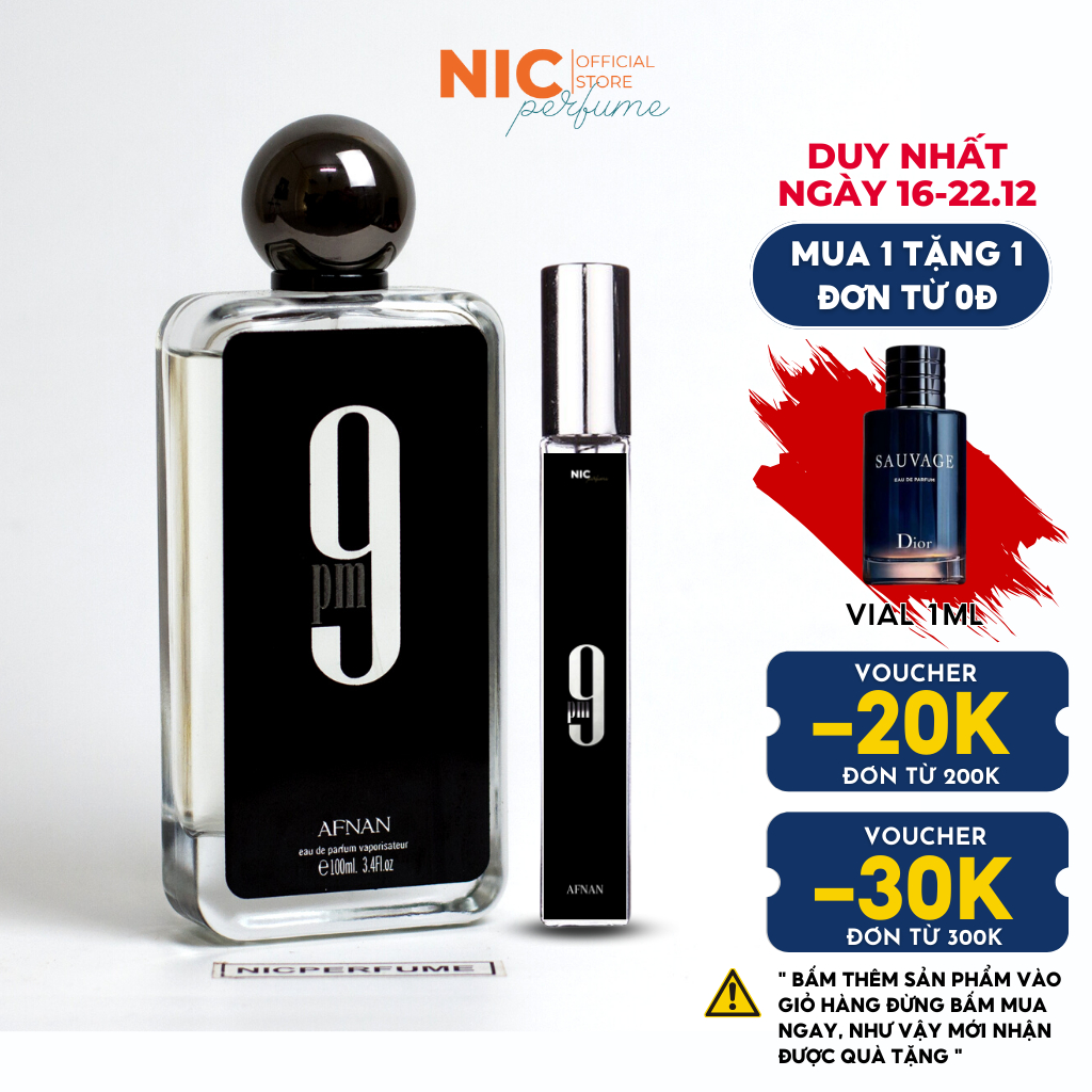 10ml Afnan 9PM EDP | Nước hoa nam chính hãng