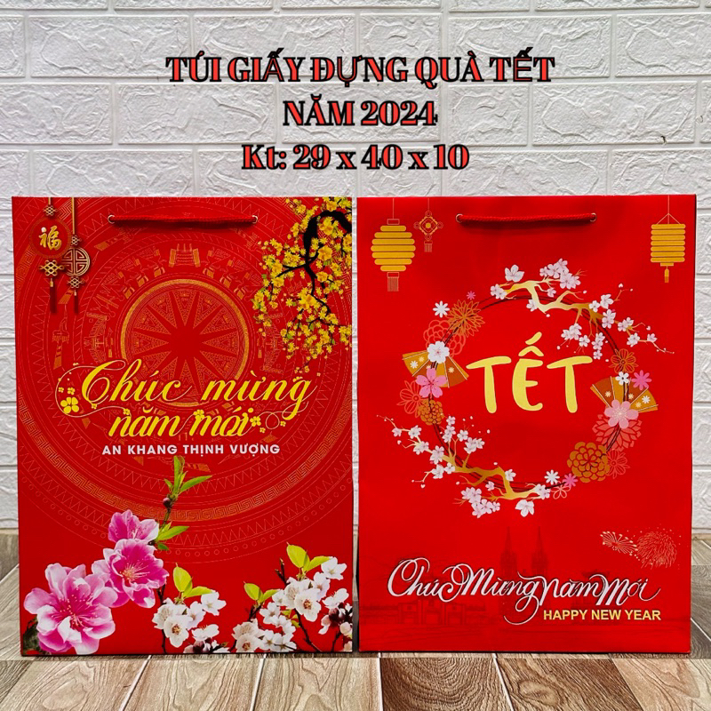 Sét 10 Túi Chúc Mừng Mới ( Túi Đựng Quà Tết )