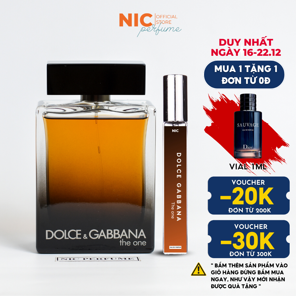 10ml DG The One EDP | Nước hoa nam Dolce & Gabbana chính hãng