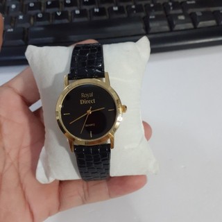 Đồng hồ nữ si Nhật Royal Direct mặt đen second hand